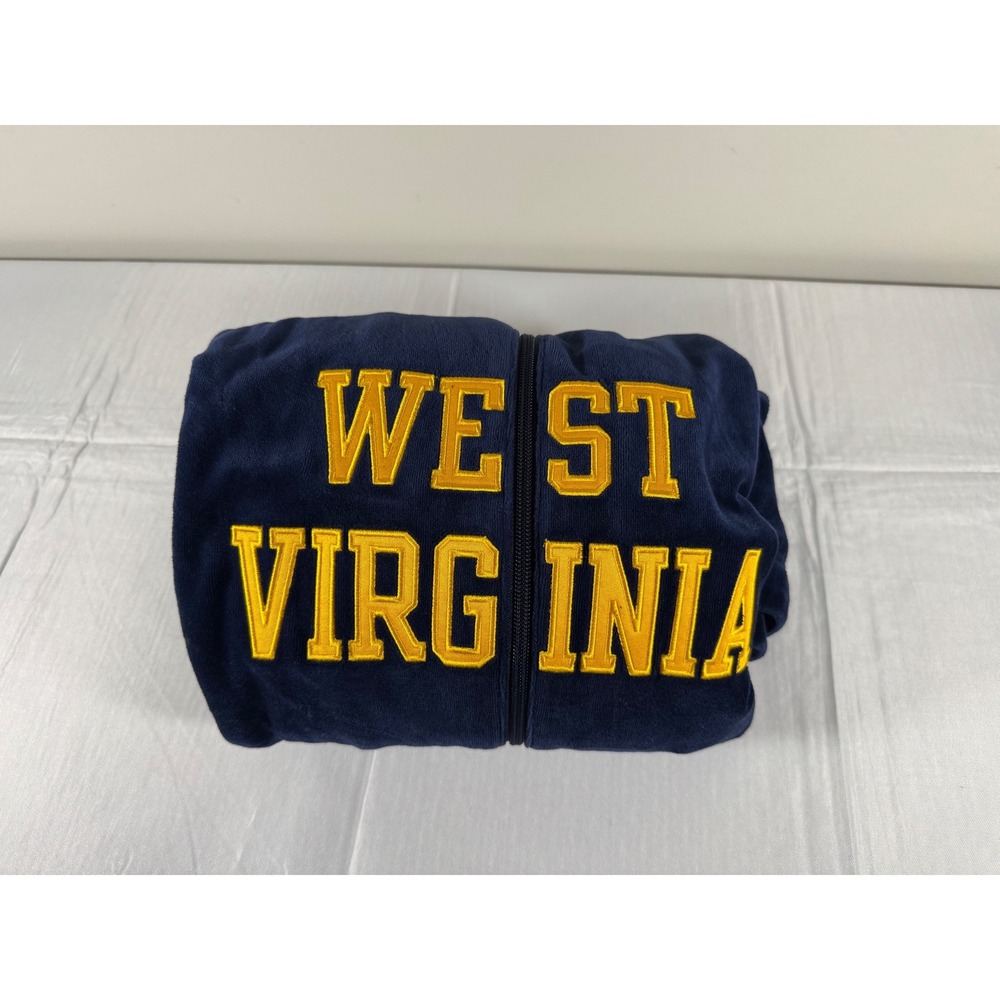 Nike West Virginia Mountaineers Velour Track Jacket Navy Blue Mens XL Full Zip - Picture 1 of 7